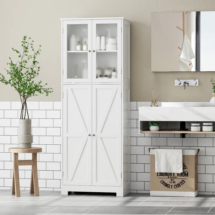 Ashea 66.9"H Freestanding Bathroom Cabinet