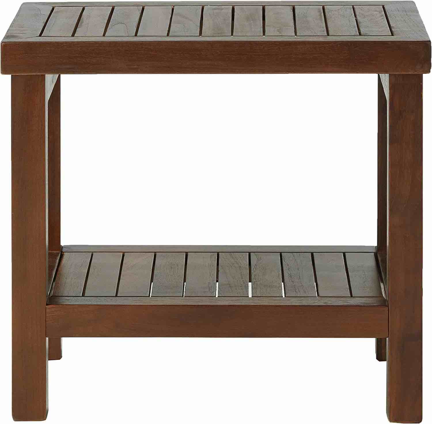 Weslaco 19" W Teak Shower Bench, Side & Coffee Table - %100 Teak Wood