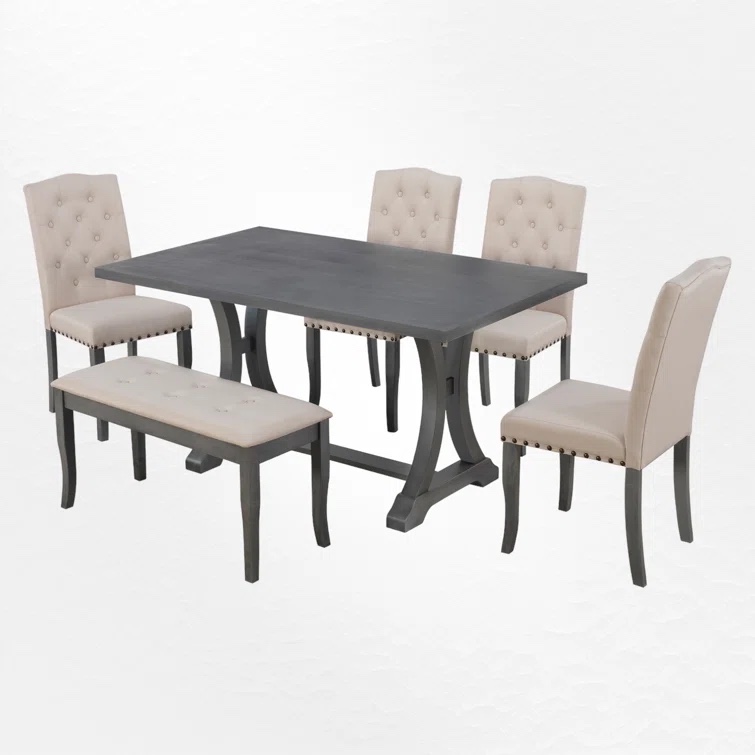 Shanequah 6 - Piece Trestle Dining Set ( incomplete table only ) 