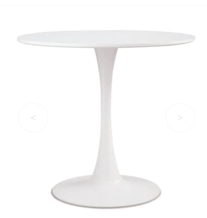 Modern Round White Tulip Pedestal Table ( incomplete box 3 of 3 only ) 