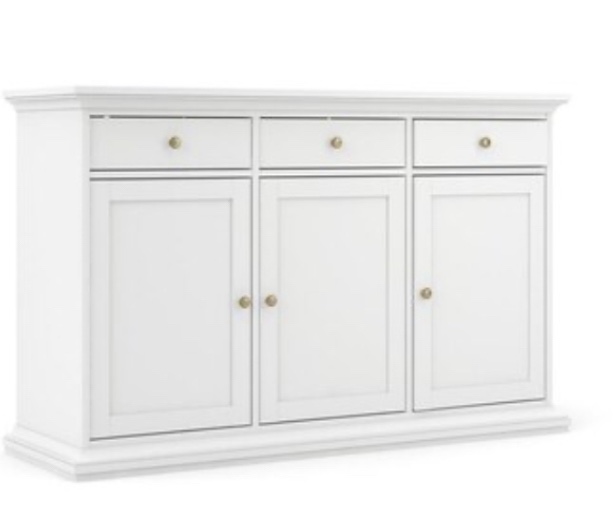 Paris Sideboard 3 Doors 3 Drawers Box 1/3-Side Profiles, Divider, Drawer Backs, Drawer Sides, Profiles (Trim), Hardware, Assembly Instructions ( incomplete box 2 of 3 only ) 