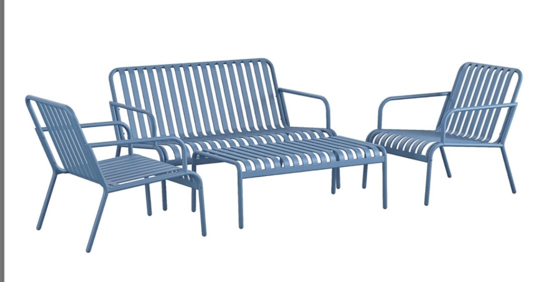 Ola 4-Piece All Steel Conversation Set