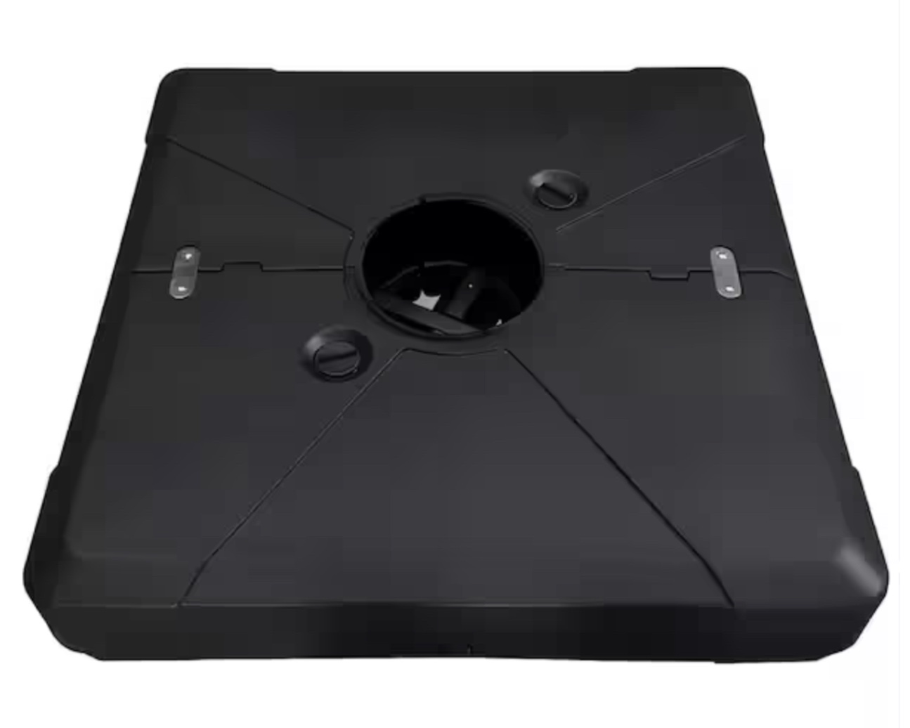 PURPLE LEAF 220 lbs. Square 3D Surface Fashionable Sand/Water Filled Patio Umbrella Base in Black