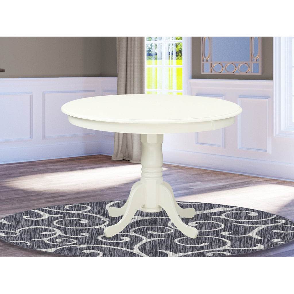 East West Furniture HLT-LWH-TP Hartland Modern Kitchen Table Base, Linen White