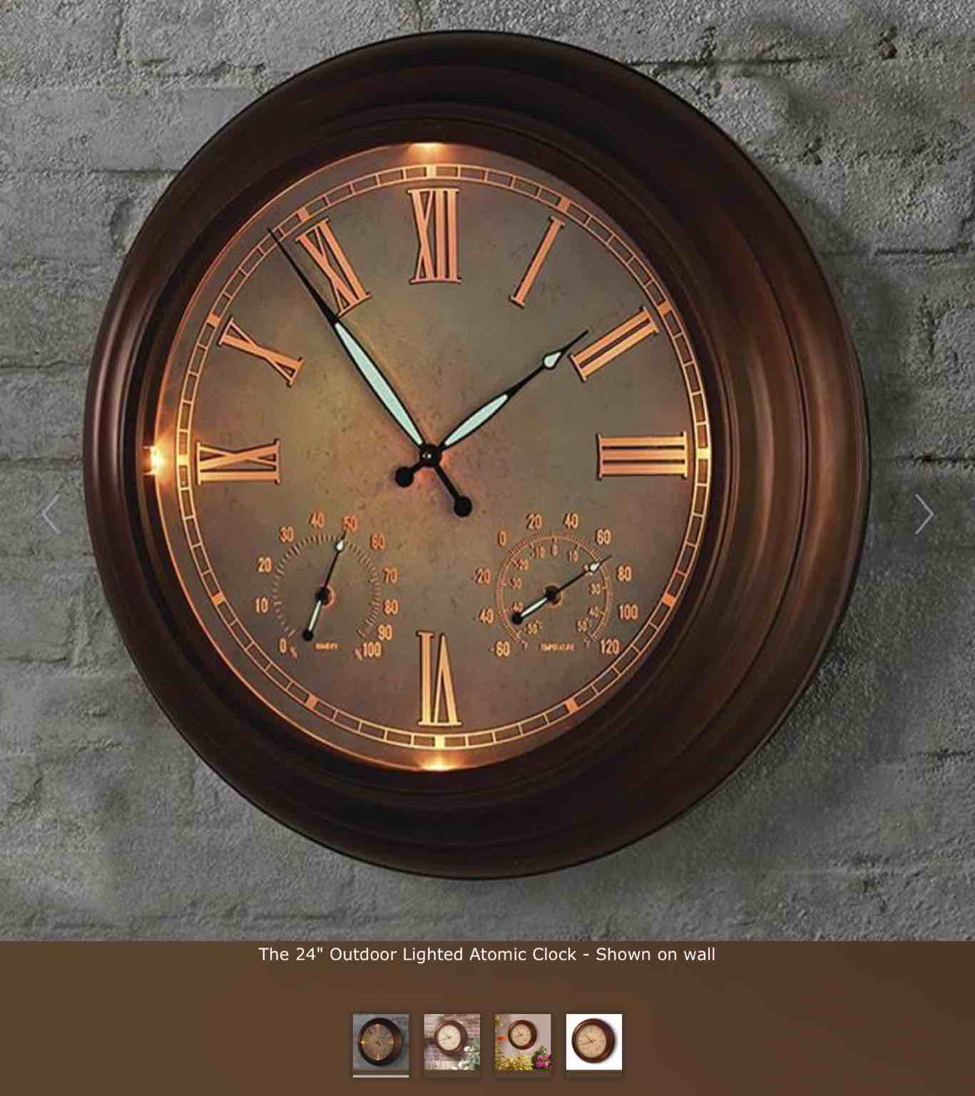 The 24" Outdoor Lighted Atomic Clock
