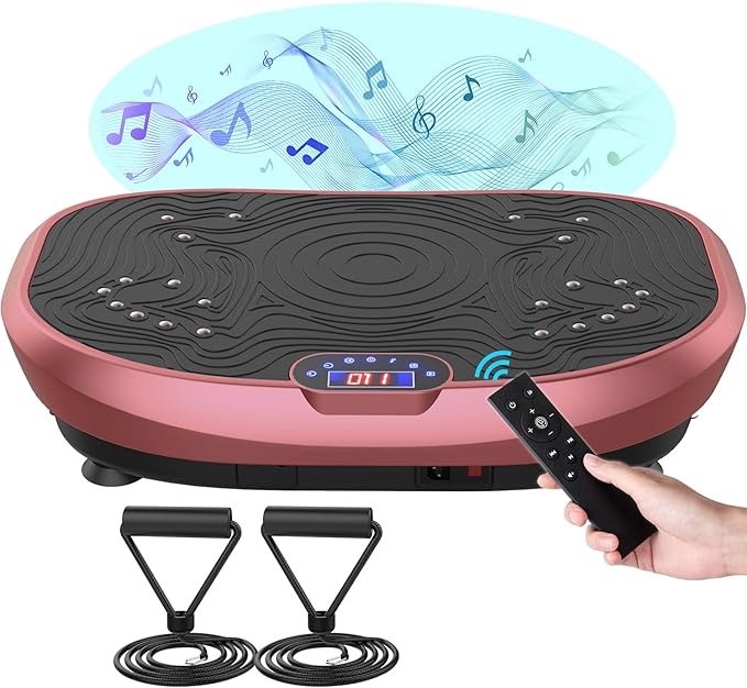 AXV Vibration Plate Exercise Machine Whole Body Workout Power Vibrate Fitness Platform Vibrating Machine Exercise Board for Weight Loss Shaping Toning Wellness Home Gyms Workout BOAT-Pick 