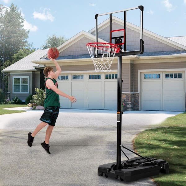 myhomore 10 ft. Portable Basketball Hoop Goal with Vertical Jump