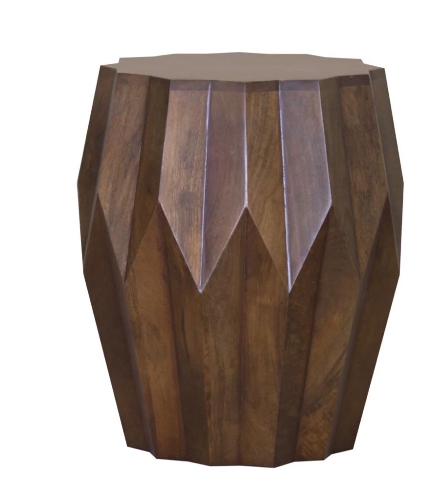 Chantel Drum End Table - Black, Set of 2