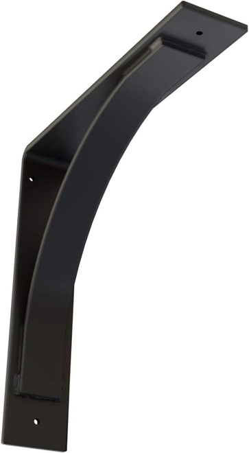 Ekena Millwork BKTM03X14X14MOPBL Steel Bracket Morris, 3"W x 14"D x 14"H, Powder Coated Black (2-pack)