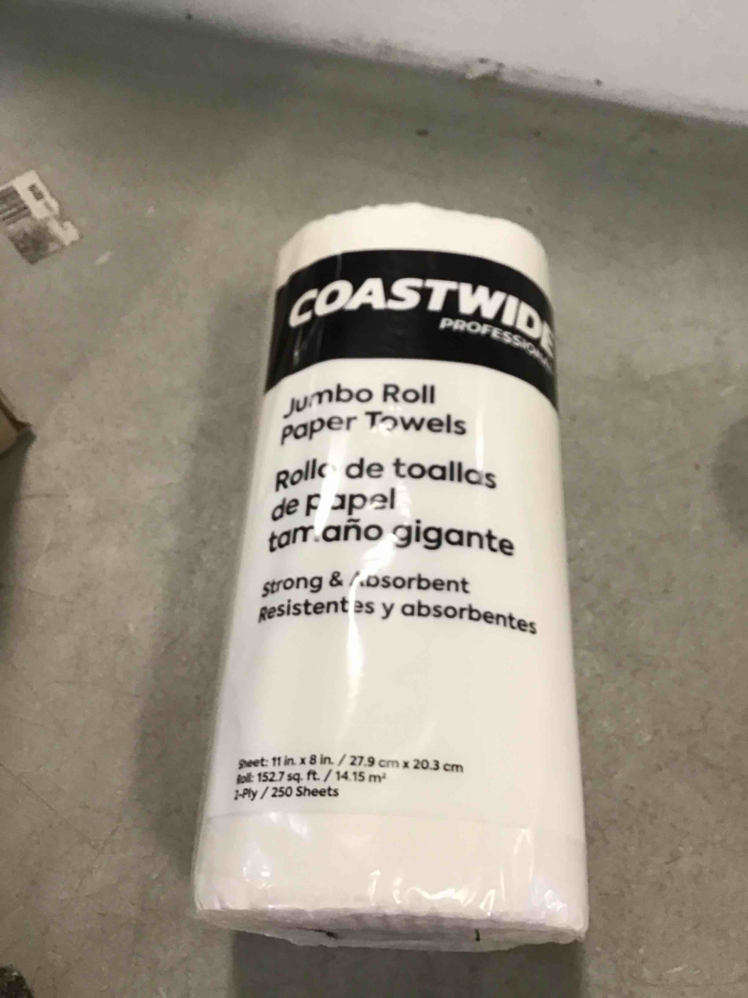 COASTWIDE jumbo roll paper de tolls de paper tamaño gigante per Roll Pack of 12 11 in g 8in /27.9cm