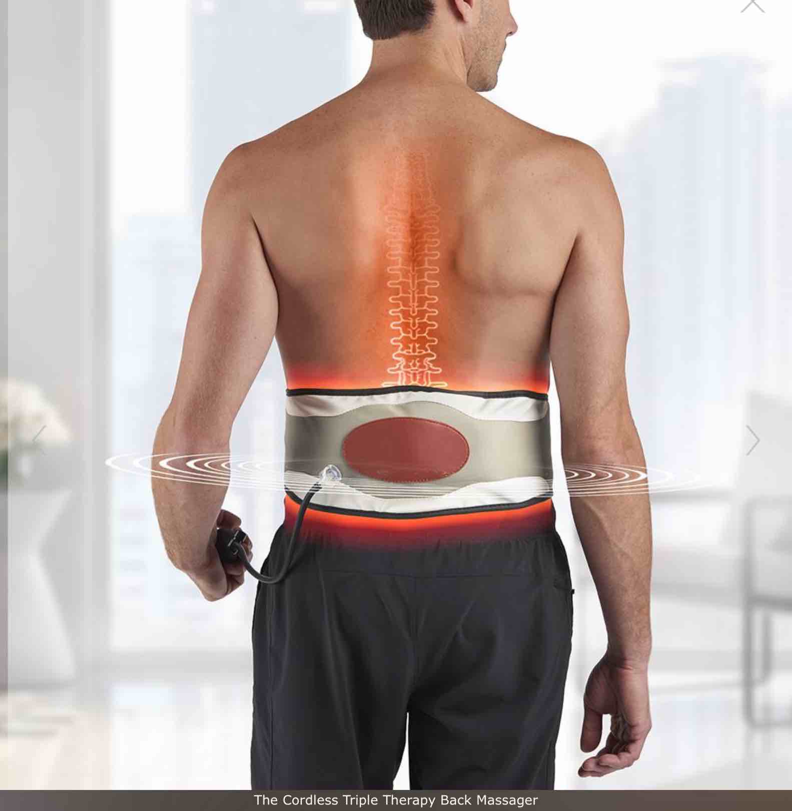 The Cordless Triple Therapy Back Massager