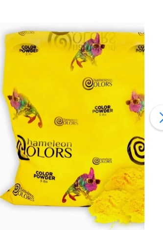 Sell by-02-2025) Chameleon Colors Color Powder, Yellow Color Powder, 5 Pounds