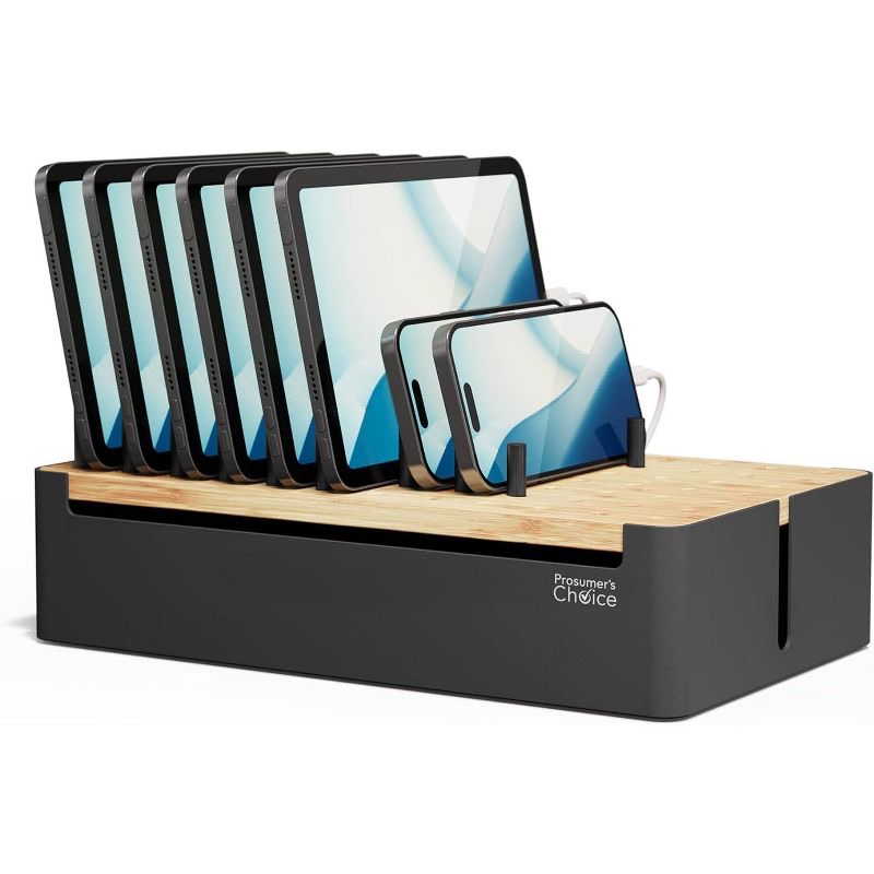 Prosumer's Choice Bamboo Charging Station - Black