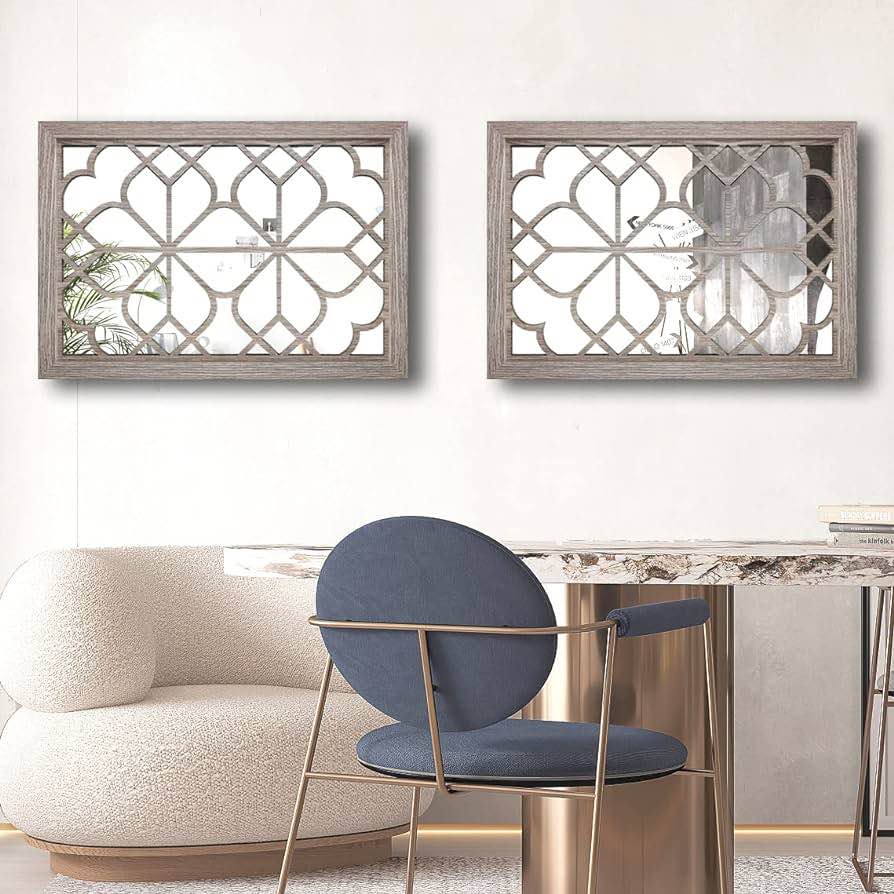 Amazon.com: Wocred Juego de 2 espejos rectangulares de pared ... www.amazon.com