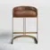 Bradley Leather And Antiqued Brass Metal Low Back
