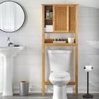 Laplant 27.6" W x 66.8" H x 10" D Solid Wood Over-the-Toilet Storage