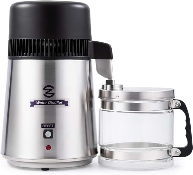 brushed nickel reel water distiller