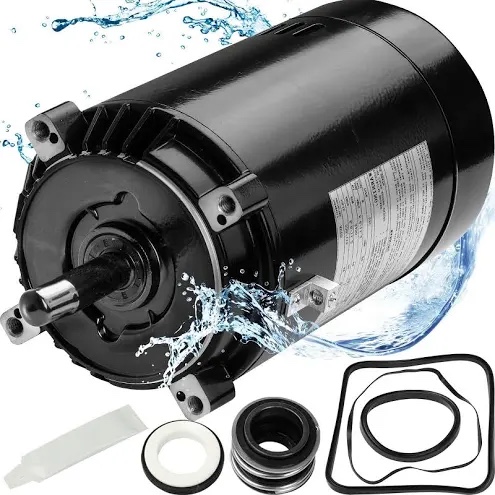 KAVIUS Swimming Pool Pump Motor and Seal Replacement Kit UST1102 Pool Pump Motor 1 HP 56J Frame Compatible with Hayward Super | Max-Flow | Northstar Jacuzzi Magnum Pumps