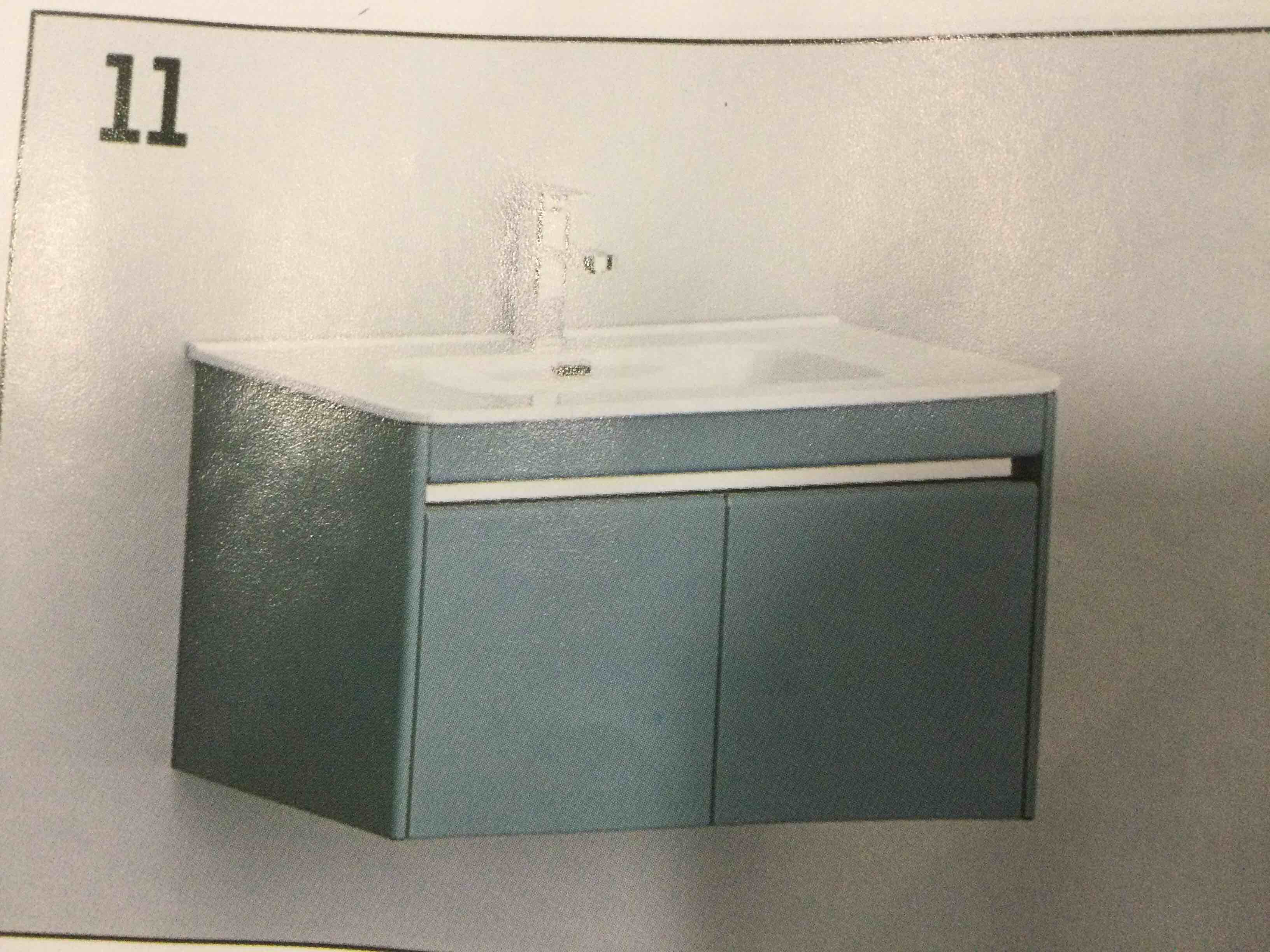 wall mounted bathroom vanity sink combo 23.6 inch green 