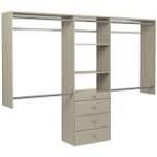 Grid 48'' - 96'' Closet System (Can Be Cut To Fit), Gray