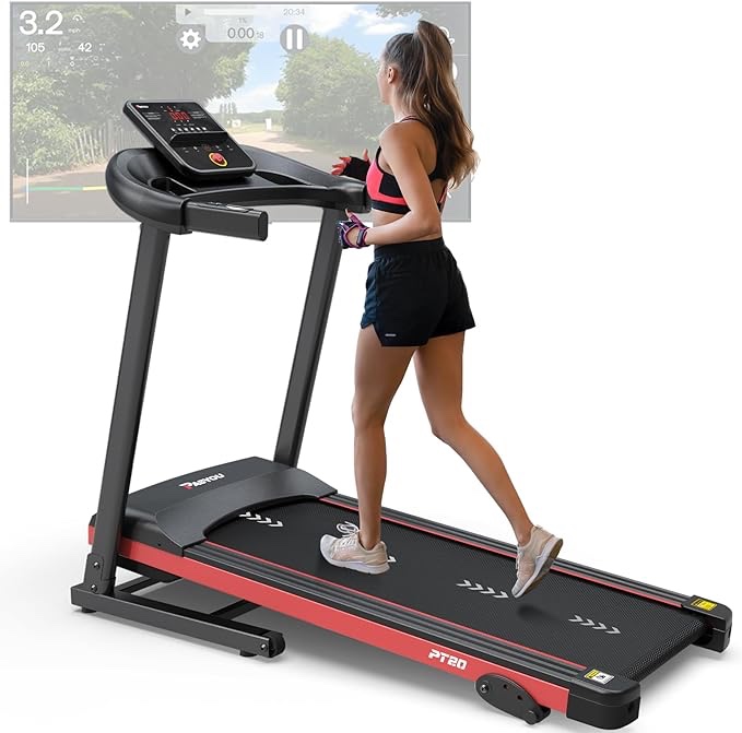 PASYOU Foldable Treadmill for Home - with Bluetooth Connectivity,Compact Treadmill with 15 Pre Programs Heart Rate Monitor