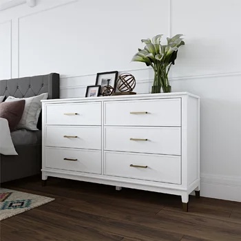 Cosmoliving By Cosmopolitan Westerleigh 6 Drawer Dresser, (Box 1) incomplete 