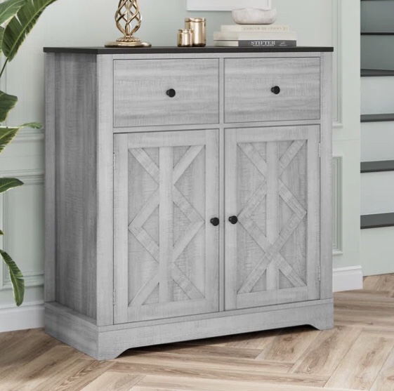 Latoscha 34.2'' H 2 Door Accent Cabinet, Hallway Storage Cabinet with Adjustable Shelves