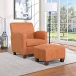Kaelan 29.25" Wide Polyester Club Chair and Ottoman