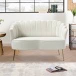 Hendrix Velvet Flared Arm Loveseat