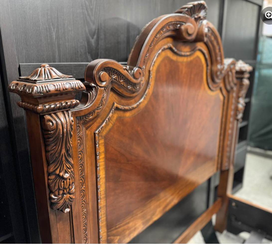 Queen Carved Wood Bed Frame NEW from Wayfair,Traditional European Style,Elegant and Solid,Box Spring Required (headboard only)