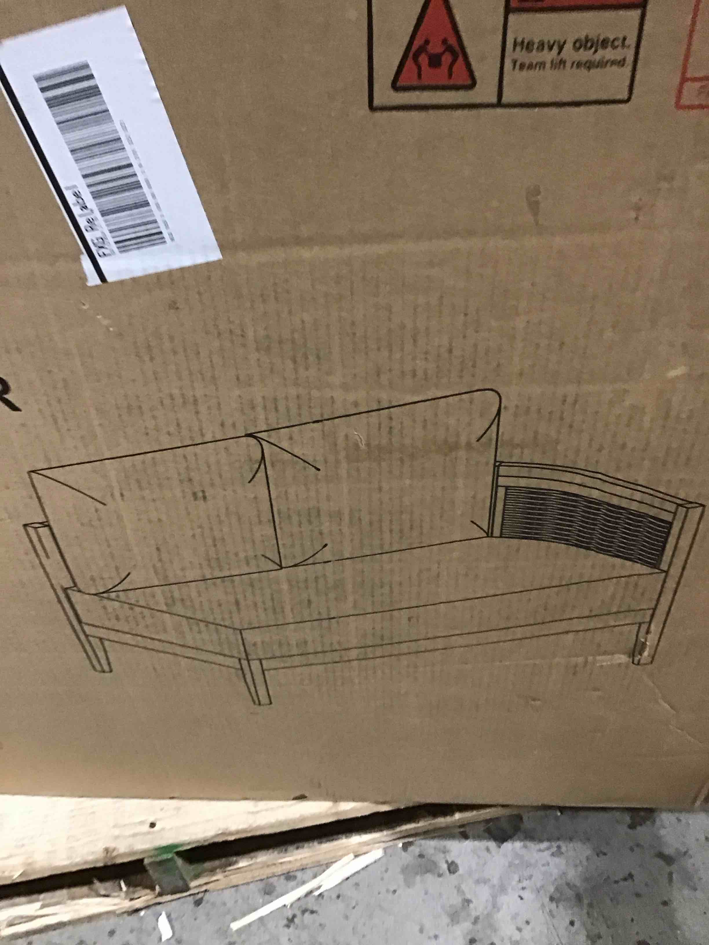 74130.00 Teak Finish + Mix Brown Wicker + Beige Cushion Right Arm Sectional