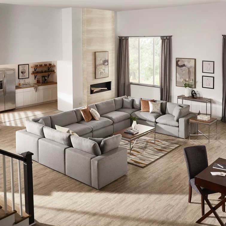 Bania 9 - Piece Upholstered Sectional