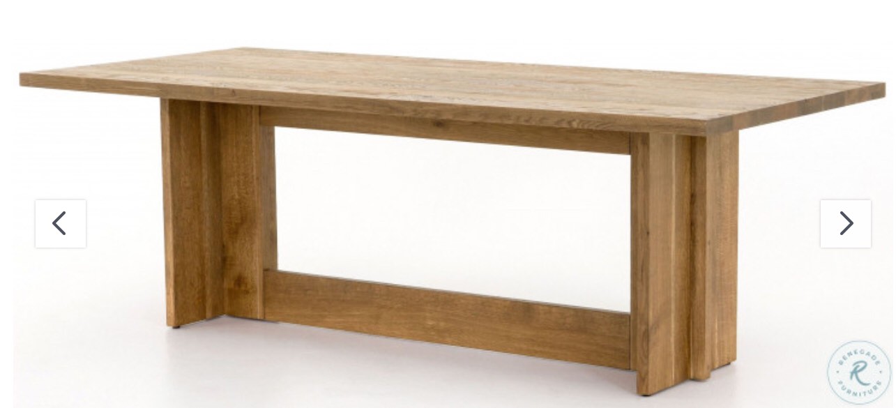 Erie Dark Smoked Oak Dining Table (incomplete table top only no legs)