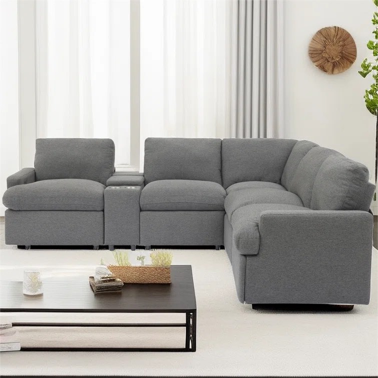 Power Recliner Corner Sofa With Storage Box, Cup Holders, Usb Ports And Power Socket INCOMPLETE SET