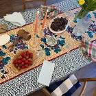 Jessie-Mai Pattern 100% Cotton Square Tablecloth