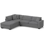 Wayfair dark grey sectional sofa one sde only