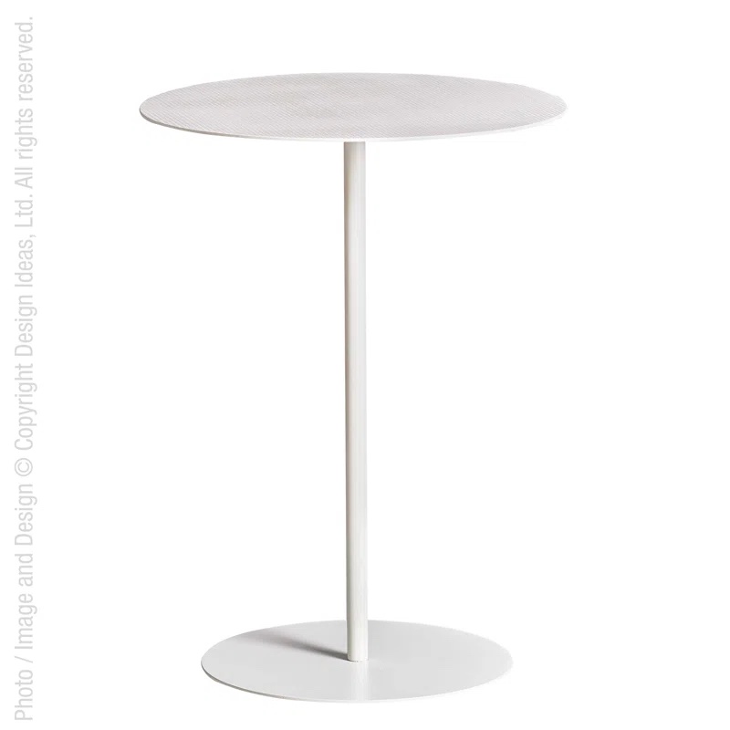 Bevery Steel Side Table white