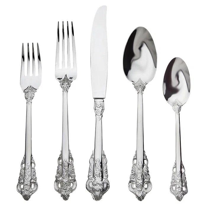 20th Century Baroque 18/10 Stainless Steel Flatware Set, Service for 4
