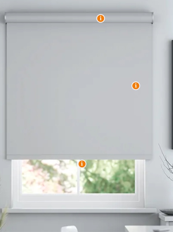 traditional white roller shades *similar to stock photo* 