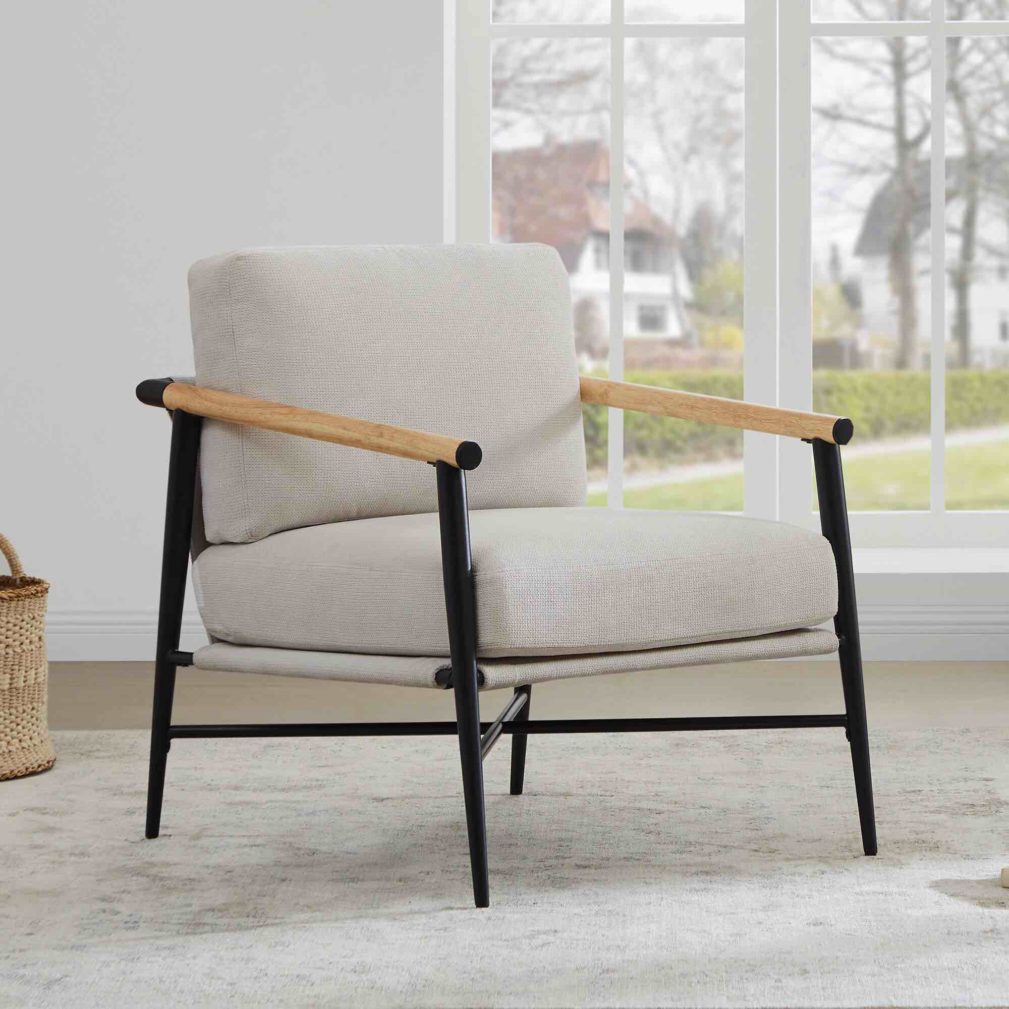 Braydi Mid-Century Modern Upholstered Armchair