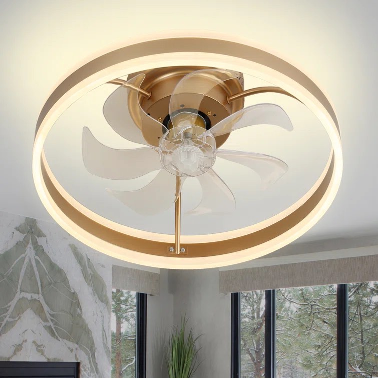 20" Ikeoluwa 7 - Blade LED Flush Mount with Light Kit Included