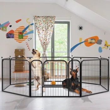 Barrier Exercise Dog Pen Metal Pet Playpen (8 Panels)