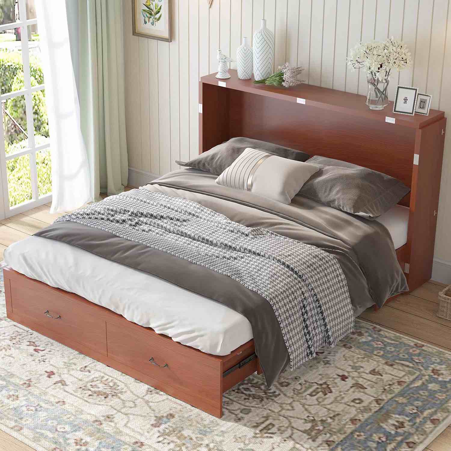 Anabel Cherry Wooden Bed *incomplete* *size unknown* 