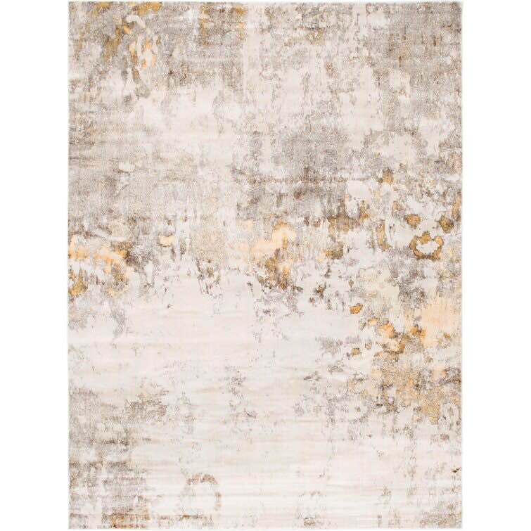 Frodsham Abstract Ivory Beige Area Rug 9’ x 12’