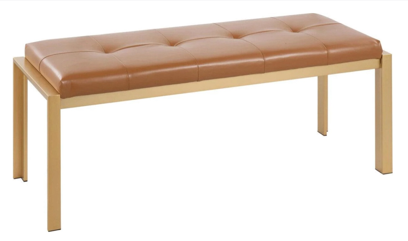 Fuji Bench - Cushion - Camel Faux Leather, (incomplete, Missing Seat )