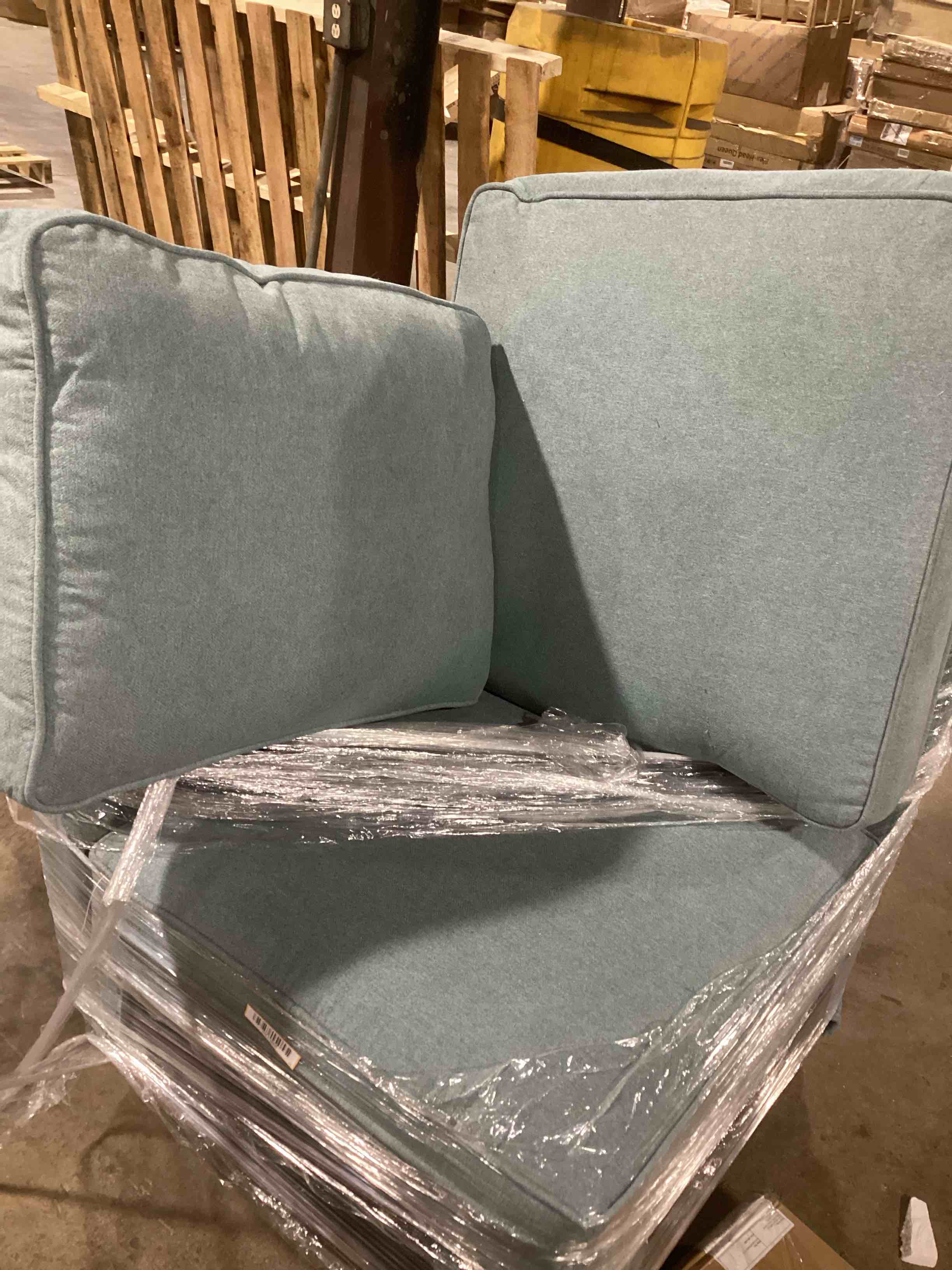 Hudson Sofa - 73", Turkish Blue, (incomplete, Missing Pieces) 