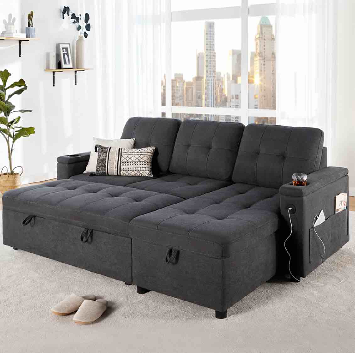 Theo Sofa Bed, (Incomplete 2/2 Box) 