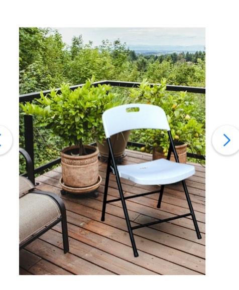 Plastic Development Group Outdoor Plastic Folding Party Chair, White (4 Pack)