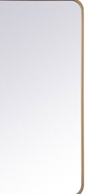 Evermore 36 X 20 inch Brass Mirror