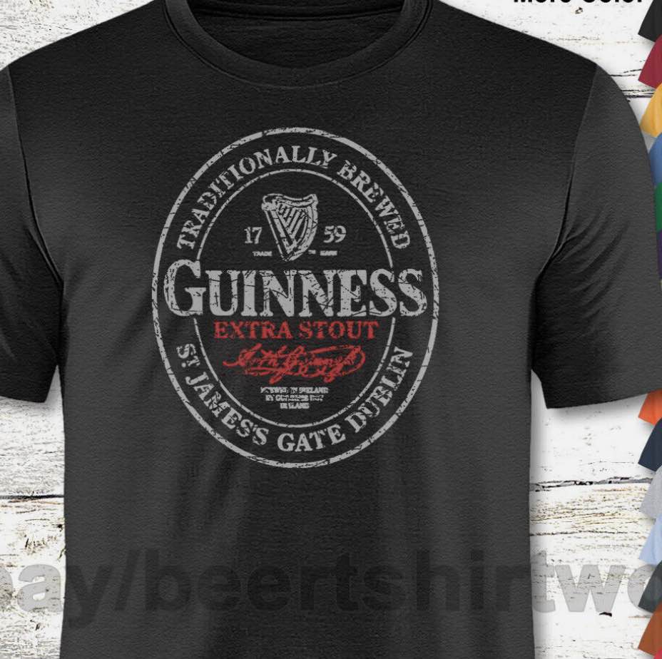 ((( 5XL))  Guinness Draught Classic Logo T-Shirt